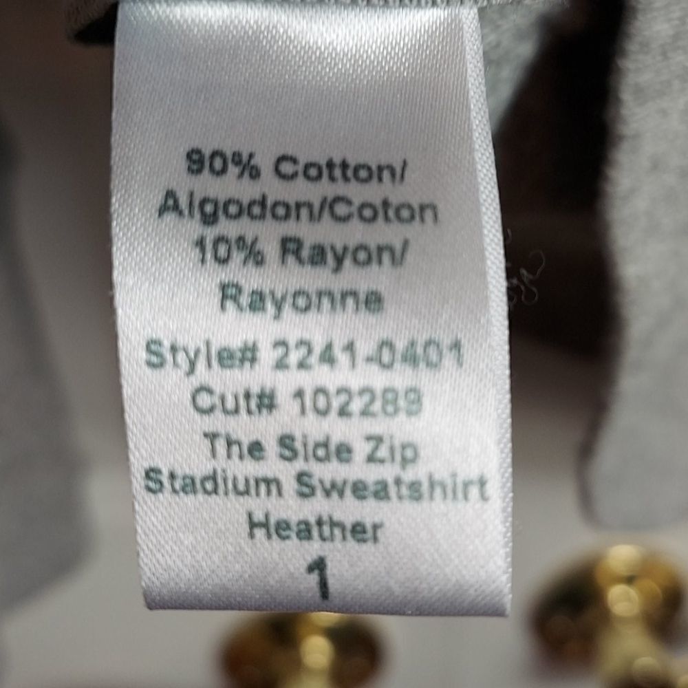 Current/Elliott Gray Side Zip Stadium Sweatshirt - Picture 7 of 7